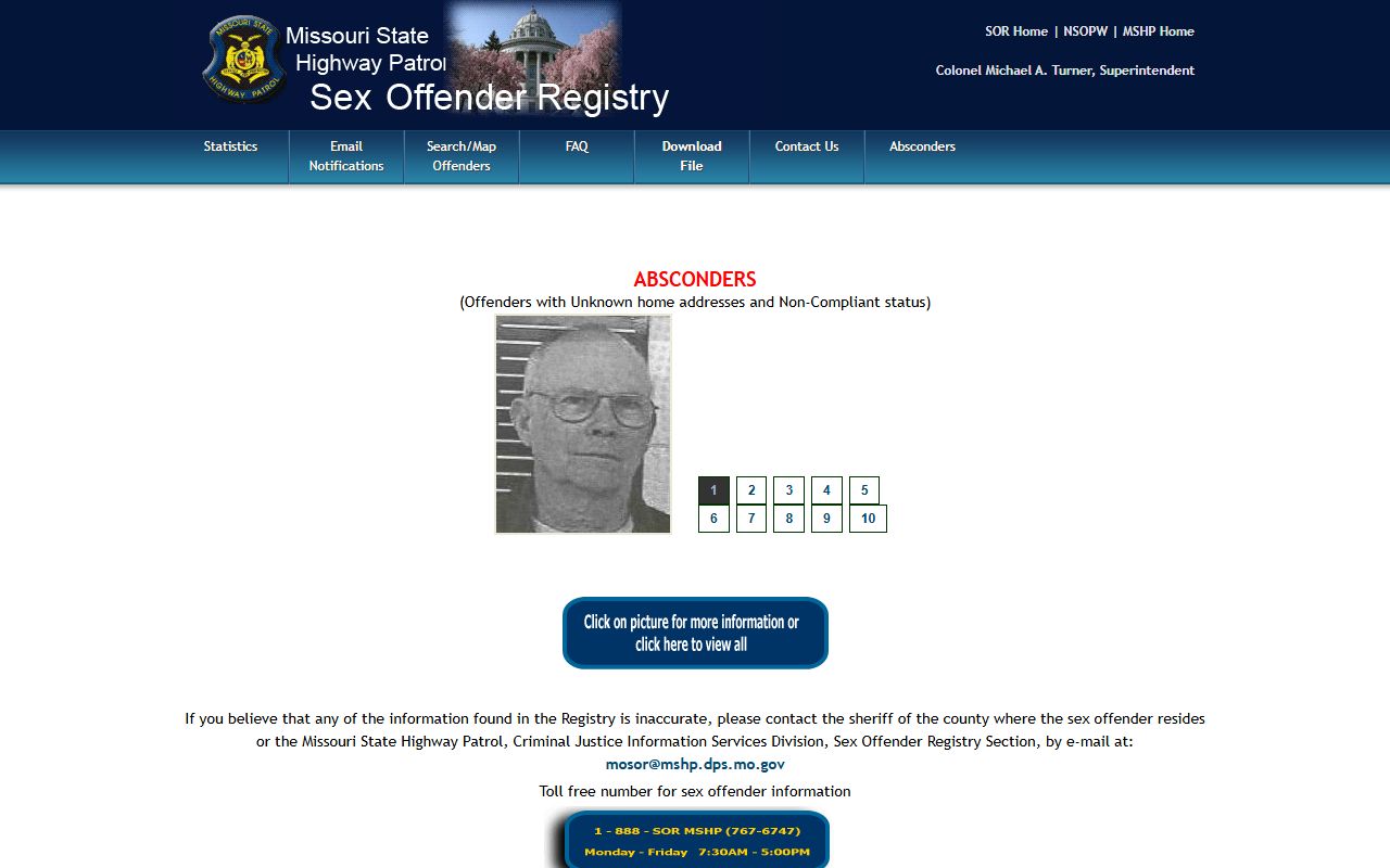 Johnson County criminal court records Missouri sex offender registry search