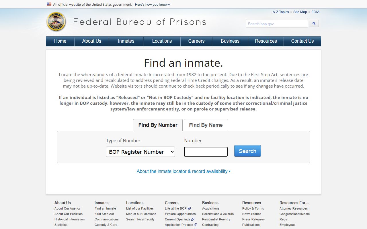 Johnson County inmate records federal inmate locator