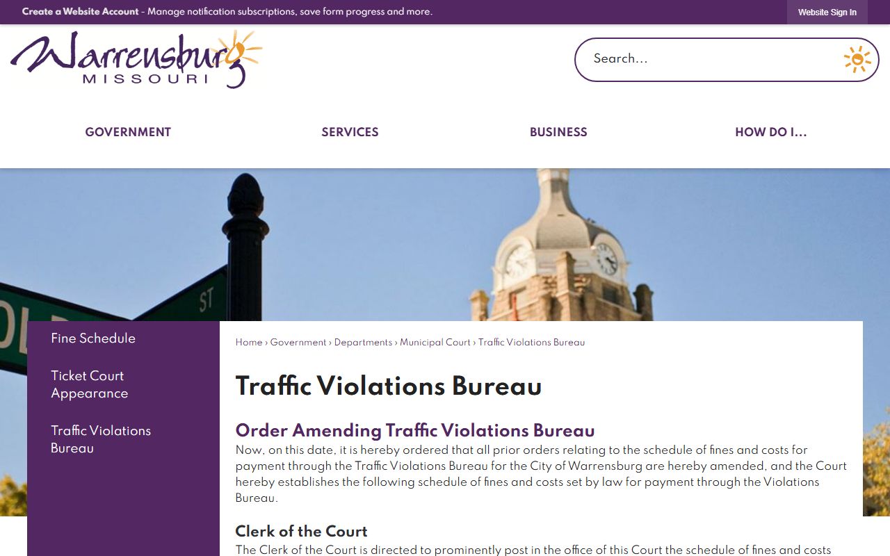 Johnson County traffic court records Traffic Violations Bureau