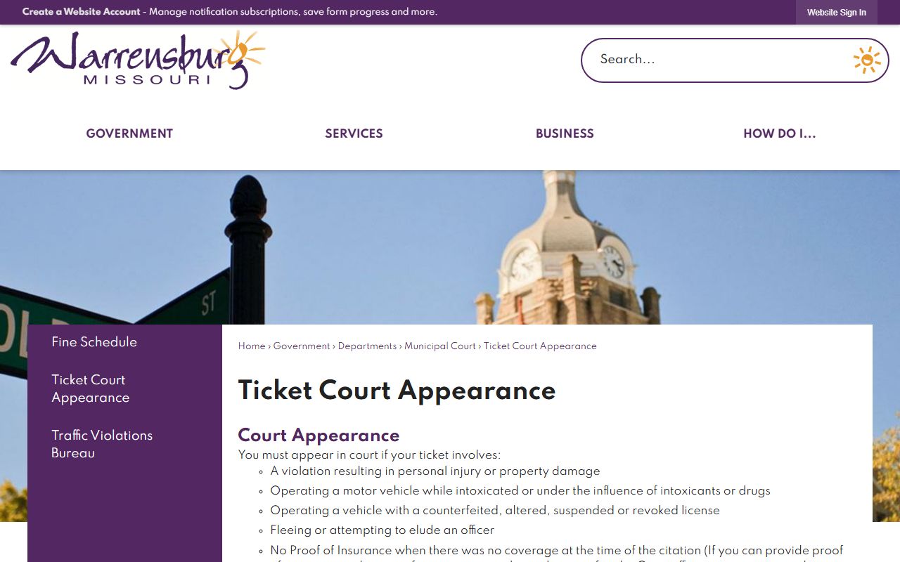 Johnson County traffic court records court appearance rules